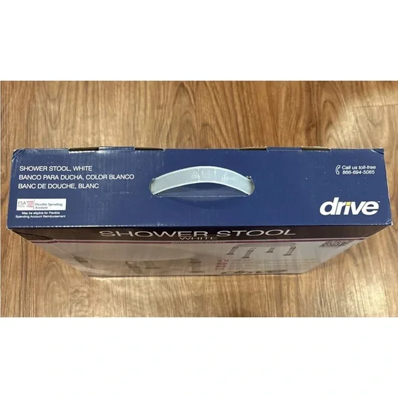 {Drive Medical} RTL12004KD Handicap Bathroom Stool, White - Picture 6 of 7